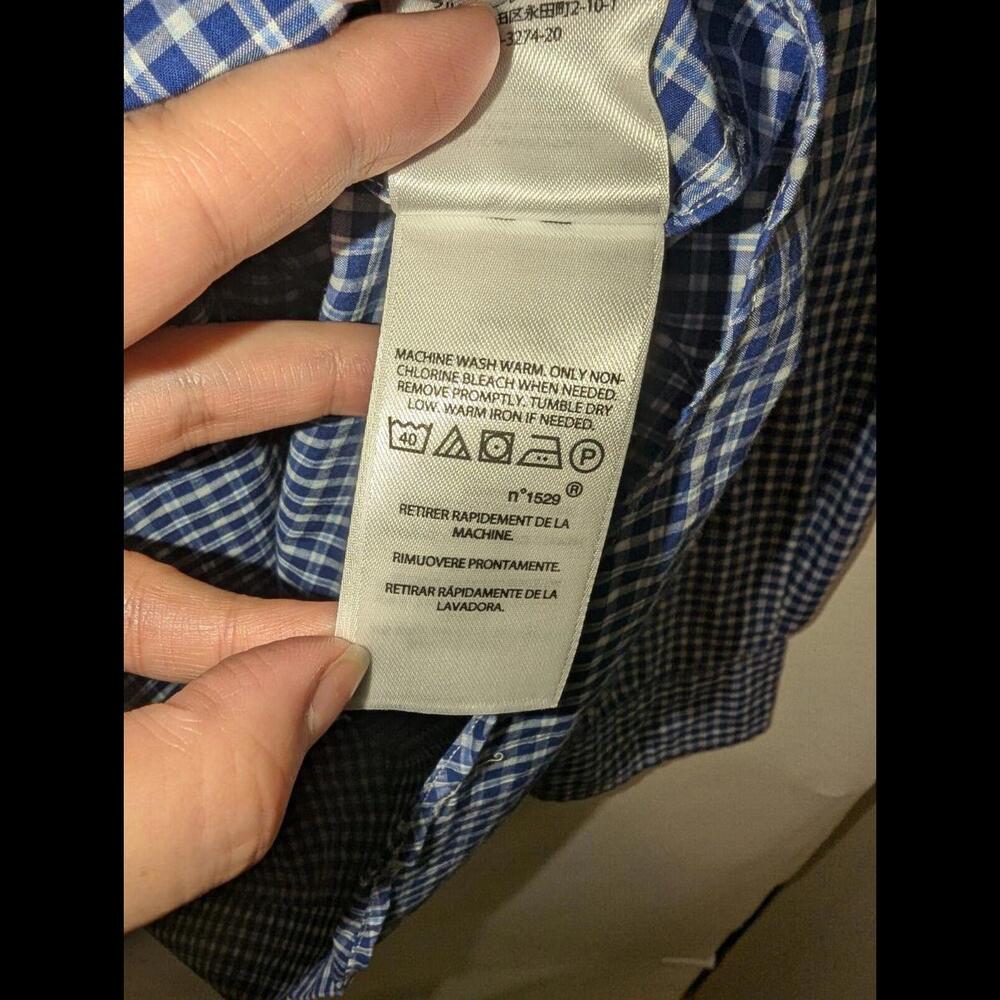 Ralph Lauren Slim Fit/Button Down Flannel Shirt Plaid/Blue Label/XL - Picture 5 of 6